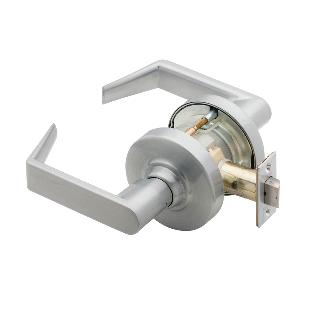 Schlage Commercial ND10RHO625 ND Series Grade 1 Cylindrical Lock Passage Function Bright Chrome Finish Rhodes Lever Design 